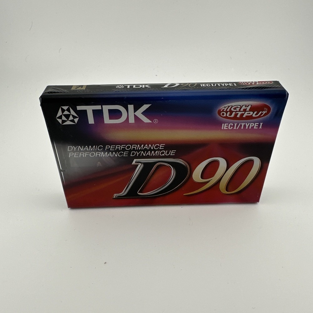 TDK Audio Cassette Tape - IEC Type I, D 90 min. BLANK / NEW / SEALED!